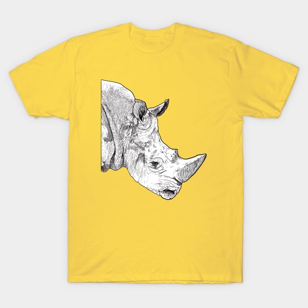 Head of a rhino T-Shirt by StefanAlfonso